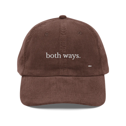 both ways. corduroy cap