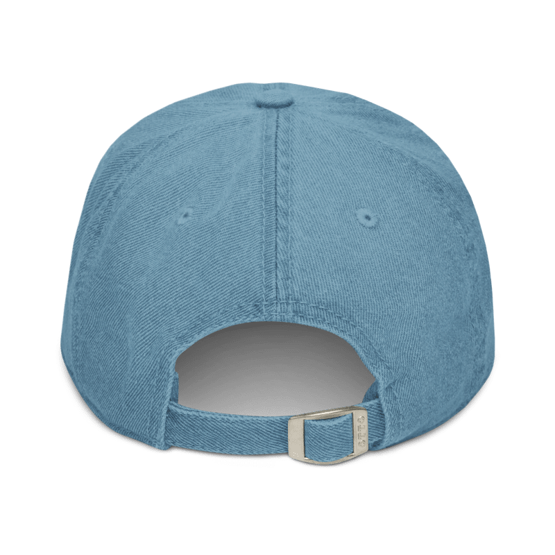i showed up. denim cap