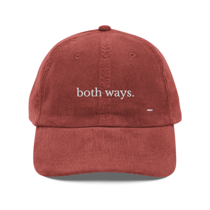 both ways. corduroy cap