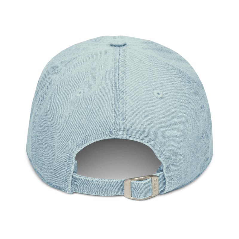 i showed up. denim cap